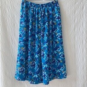 Koret Tropical Floral Print Midi Skirt